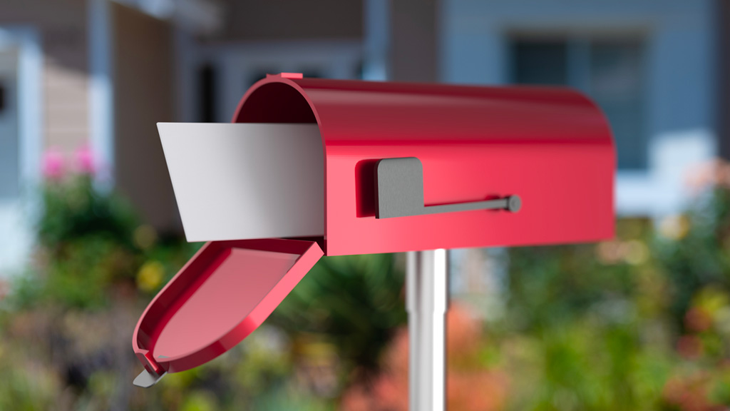 Red Mailbox with Your Items of Value and Cover Letters